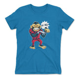 Dancing Monkey Jackson Womens T-Shirt in Turquoise color