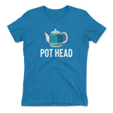 Pot Head Womens T-Shirt in Turquoise color