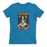 I Mostly Want Peace, Love And Weed Womens T-Shirt