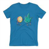 420 Bitcoin Womens T-Shirt in Turquoise color