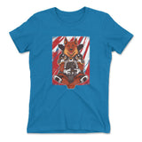 German Shepard Gamer Dog Womens T-Shirt in Turquoise color