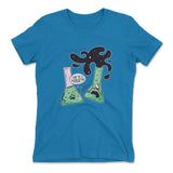 I Think You're Overreacting Womens T-Shirt in Turquoise color