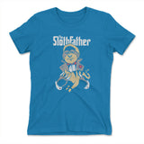 The Slothfather Womens T-Shirt in Turquoise color