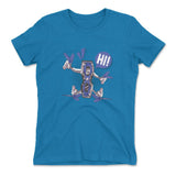 Quadcopter Robot Womens T-Shirt in Turquoise color