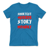 Shortest Horror Story - Monday Womens T-Shirt in Turquoise color