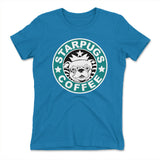 Starpugs Coffee Womens T-Shirt in Turquoise color