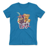 Pizza Kong Womens T-Shirt in Turquoise color