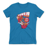 Power Loops Womens T-Shirt in Turquoise color