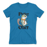 Potter Otter Womens T-Shirt in Turquoise color