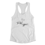 Creation Of Adam - Smoking Womens Racerback Tank in White color