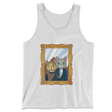 American Gothic Cats Men/Unisex Tank in White color