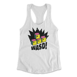 WASD Keyboard For Gamers Womens Racerback Tank in White color