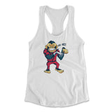 Dancing Monkey Jackson Womens Racerback Tank in White color