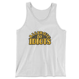Allergic To Idiots Men/Unisex Tank in White color