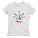 420 Hemp Leaf Womens T-Shirt