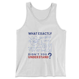 What Exactly Didn't You Understand Men/Unisex Tank in White color