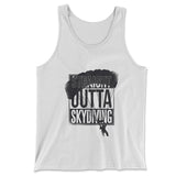 Straight Outta Skydiving Men/Unisex Tank in White color