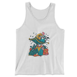 Raccoon Flying Aladdin Men/Unisex Tank in White color