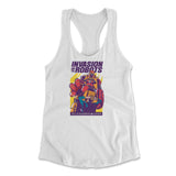 Invasion Of The Robots Womens Racerback Tank in White color