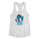 Master Hedgehog Womens Racerback Tank in White color