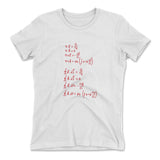 Physics Formula Womens T-Shirt in White color