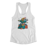 Raccoon Flying Aladdin Womens Racerback Tank