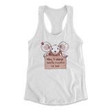 Willing To Undergo Scientific Research For Food Womens Racerback Tank in White color