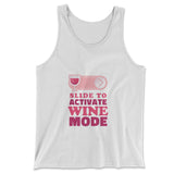 Swipe Right For Wine Mode Men/Unisex Tank in White color