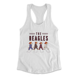 The Beagles Womens Racerback Tank in White color