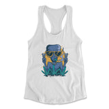 Alien Joint Womens Racerback Tank in White color