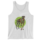 Cyber Greyhound Dog Men/Unisex Tank in White color