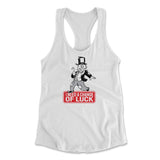 Change Luck Monopoly Parody Womens Racerback Tank in White color