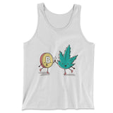 420 Bitcoin Men/Unisex Tank in White color