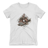 Steam Punk Fish Womens T-Shirt in White color