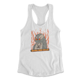 Natural Born Chiller Womens Racerback Tank in White color