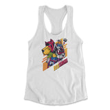 Dogvengers Womens Racerback Tank in White color